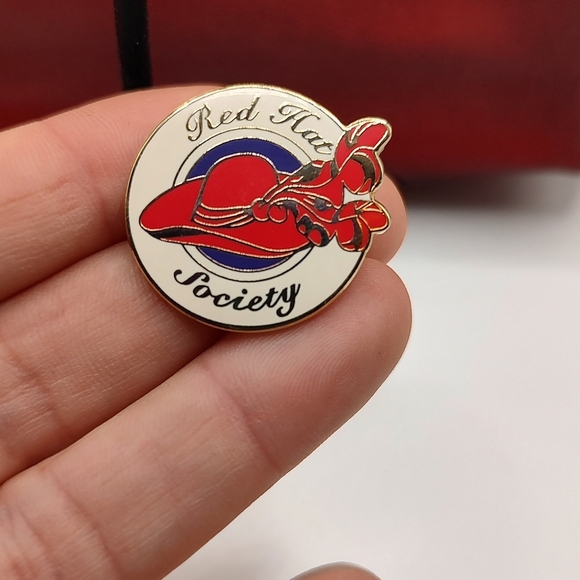 Red Hat Society Earrings and a Red Hat Society Pin! - Picture 6 of 8
